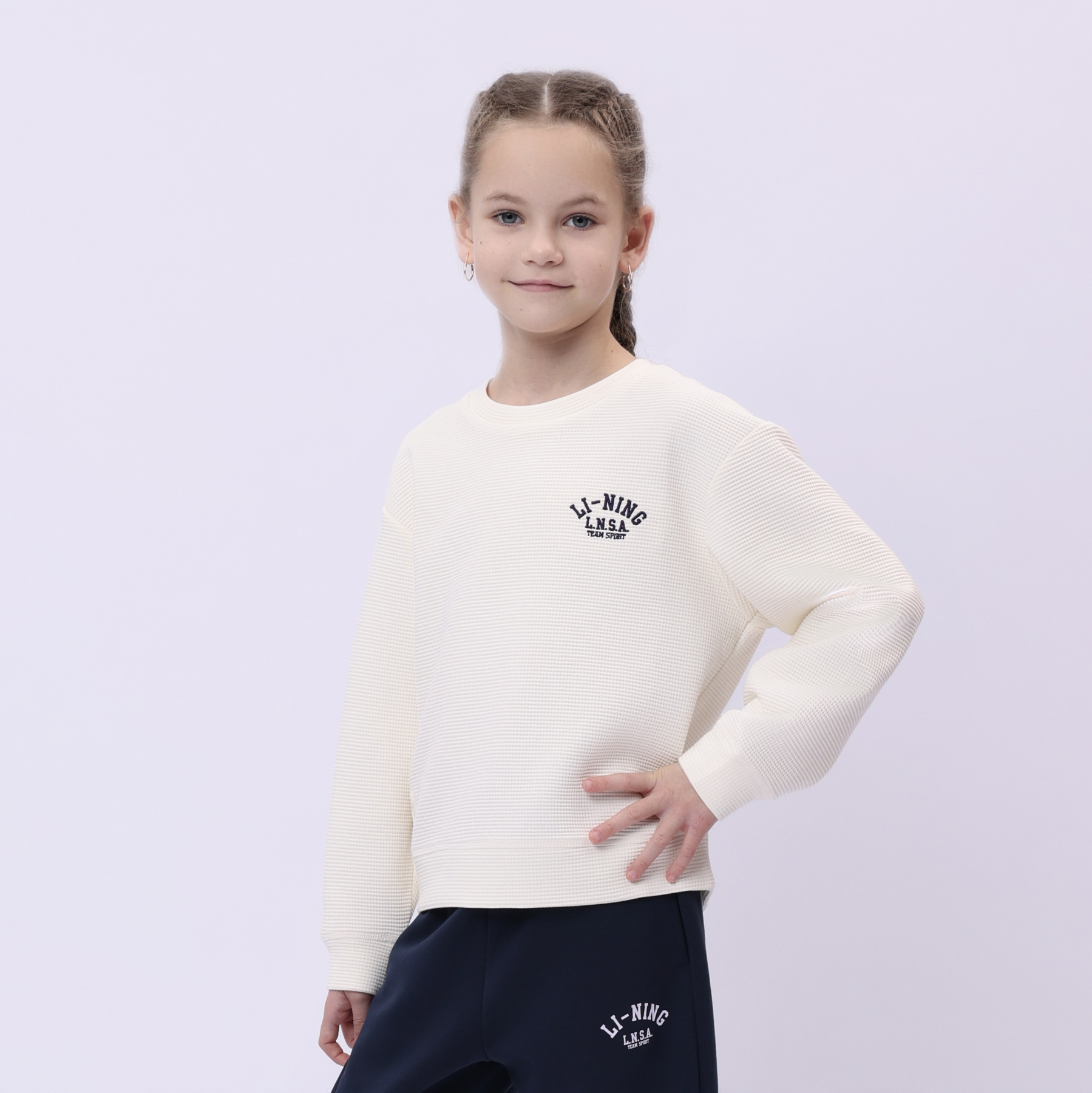 YWDU114-4 Lifestyle Crew Neck Sweatshirt Egg Shell