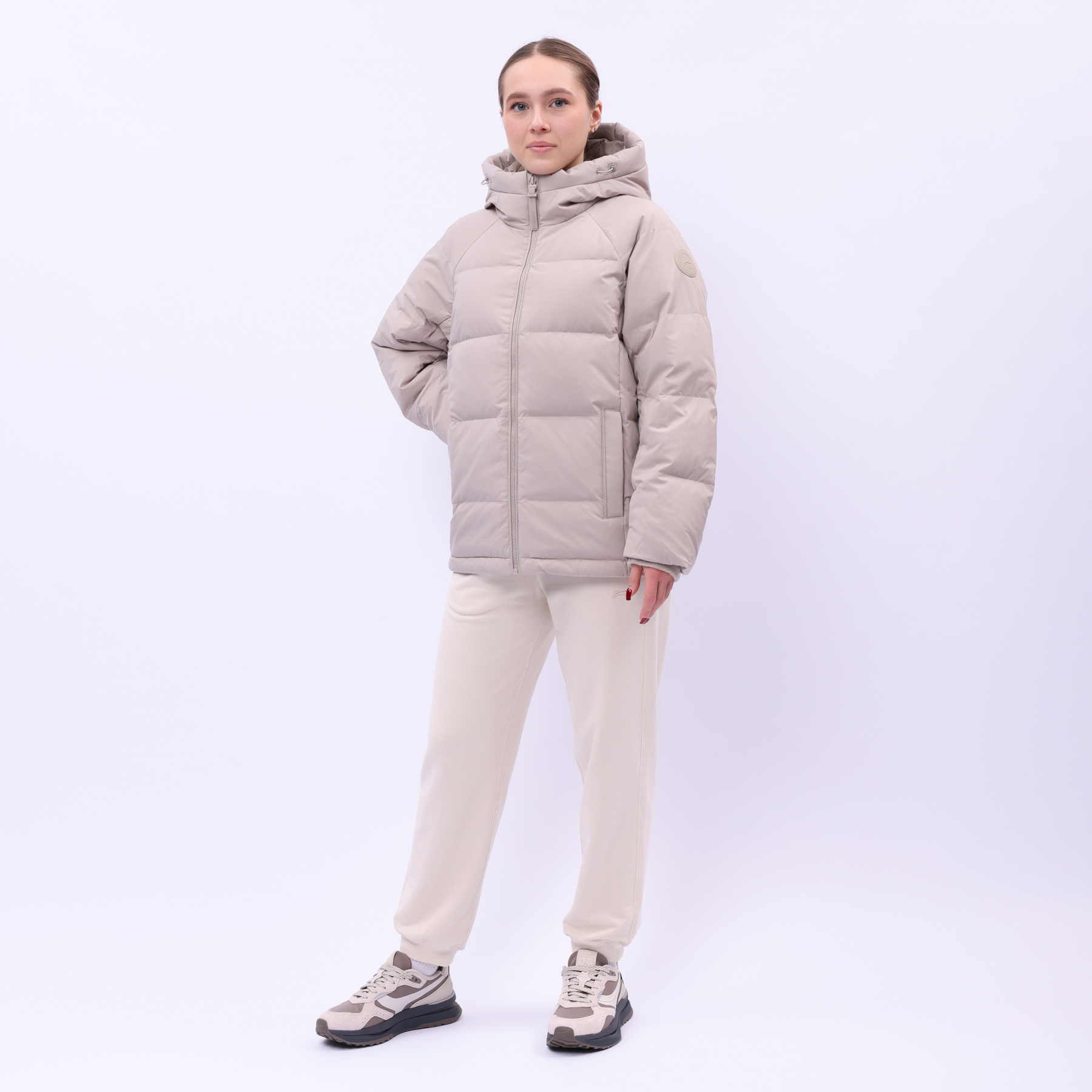 AYMU108-5 Пуховик Essentials серый