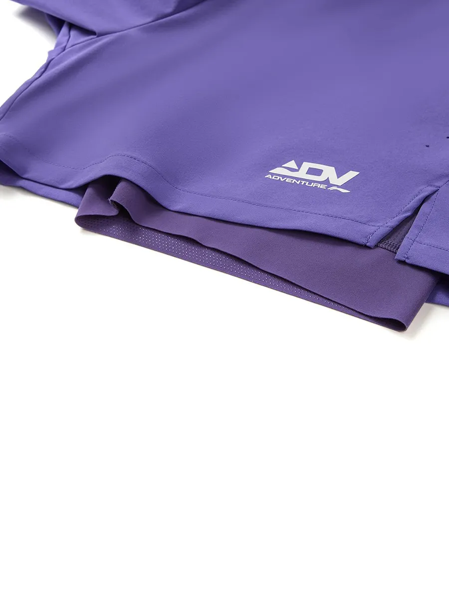 AKSW602-2 Брюки спортивные Trail Running фиолетовый