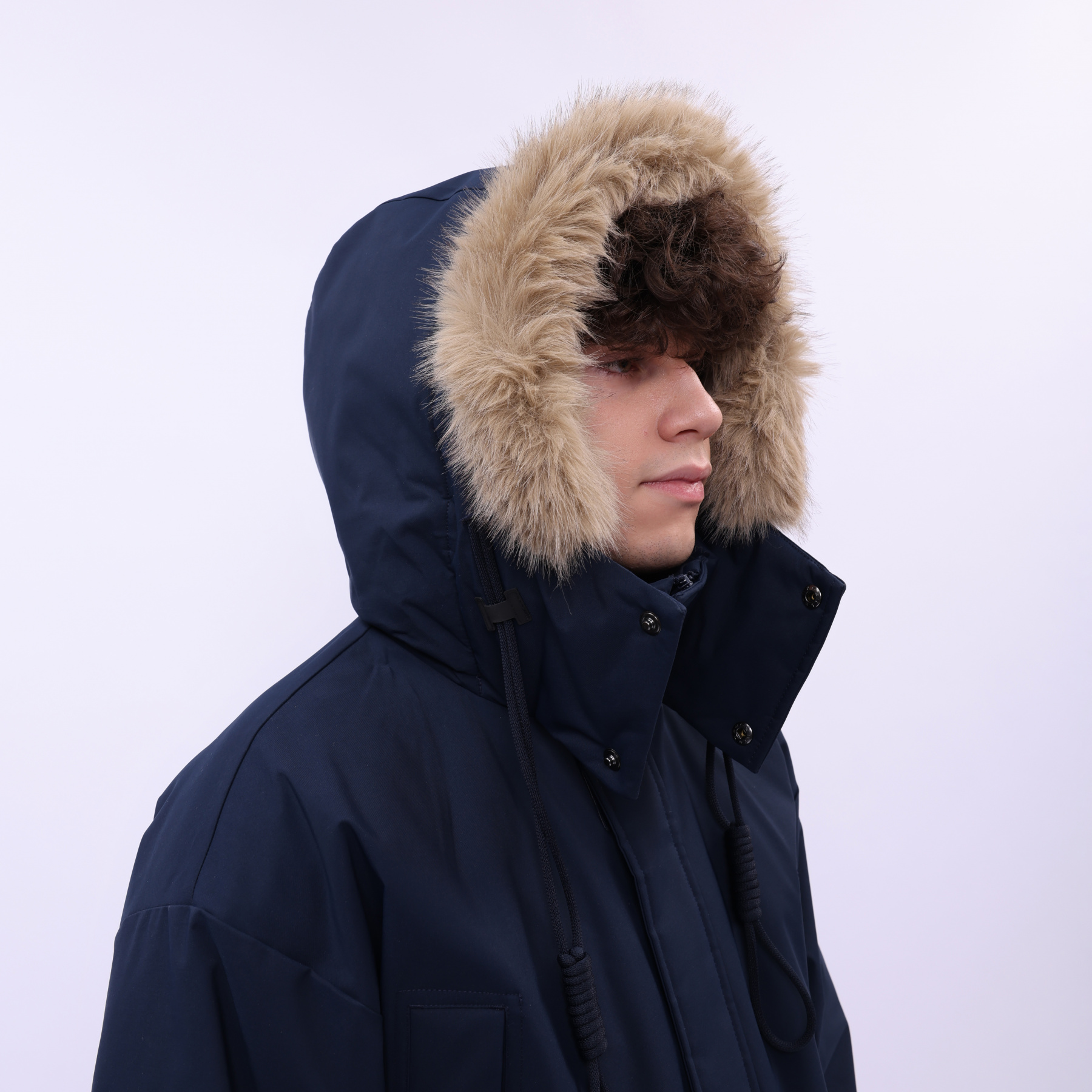 AYMU361-3 Пуховик Urban Sports синий