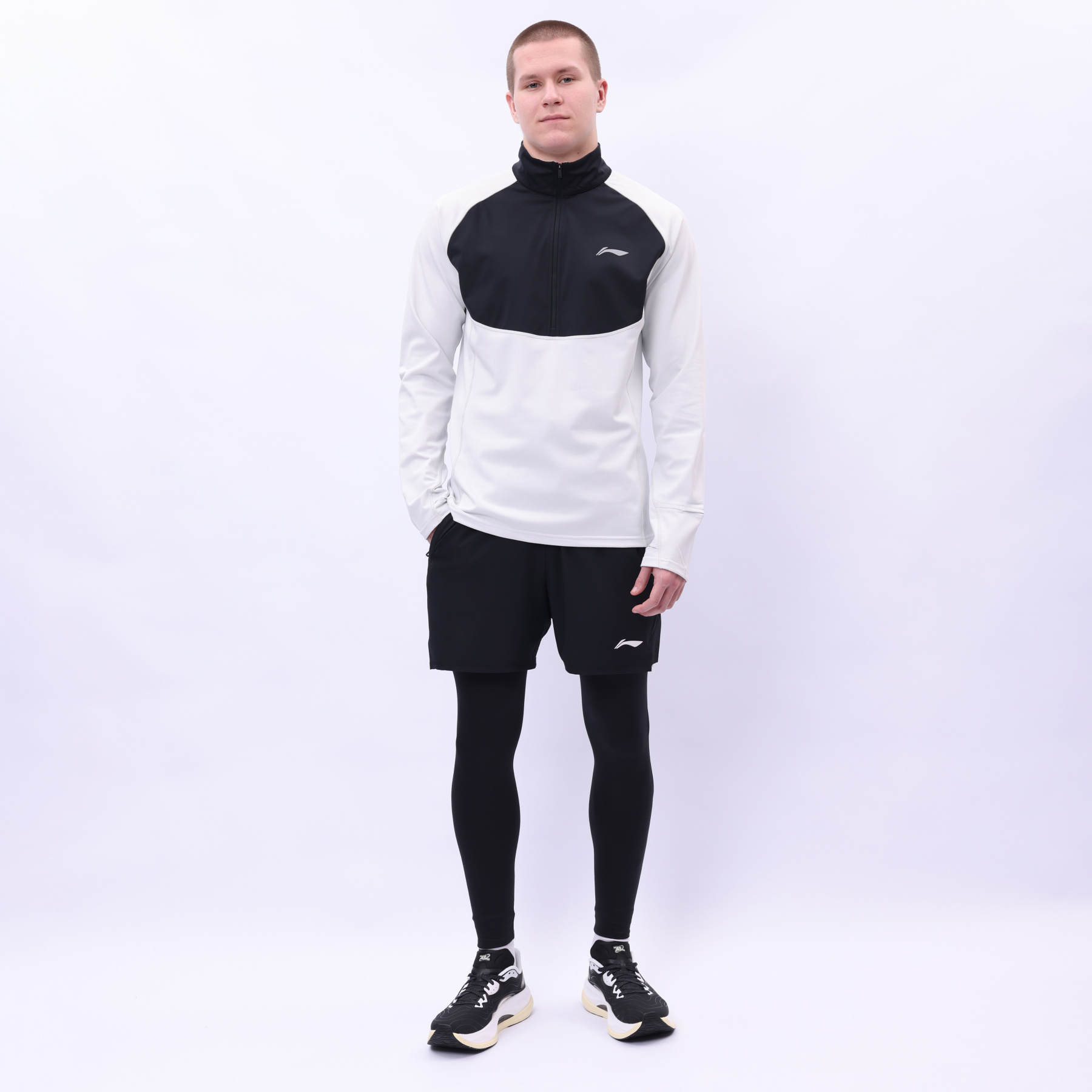 ATLV063-1 Лонгслив Jogging зелёный