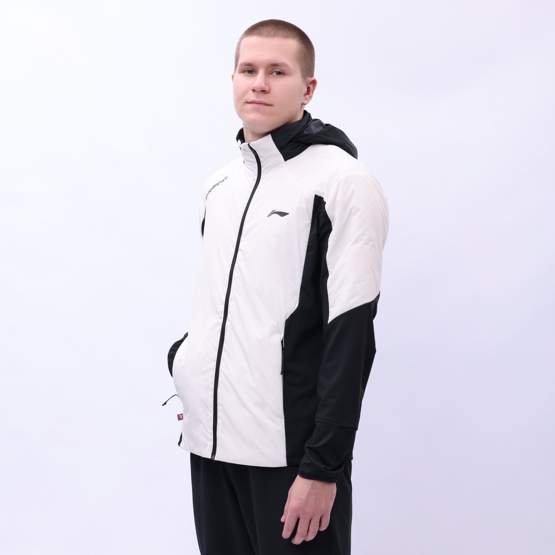AJMV081-1 Куртка Jogging черно-белый