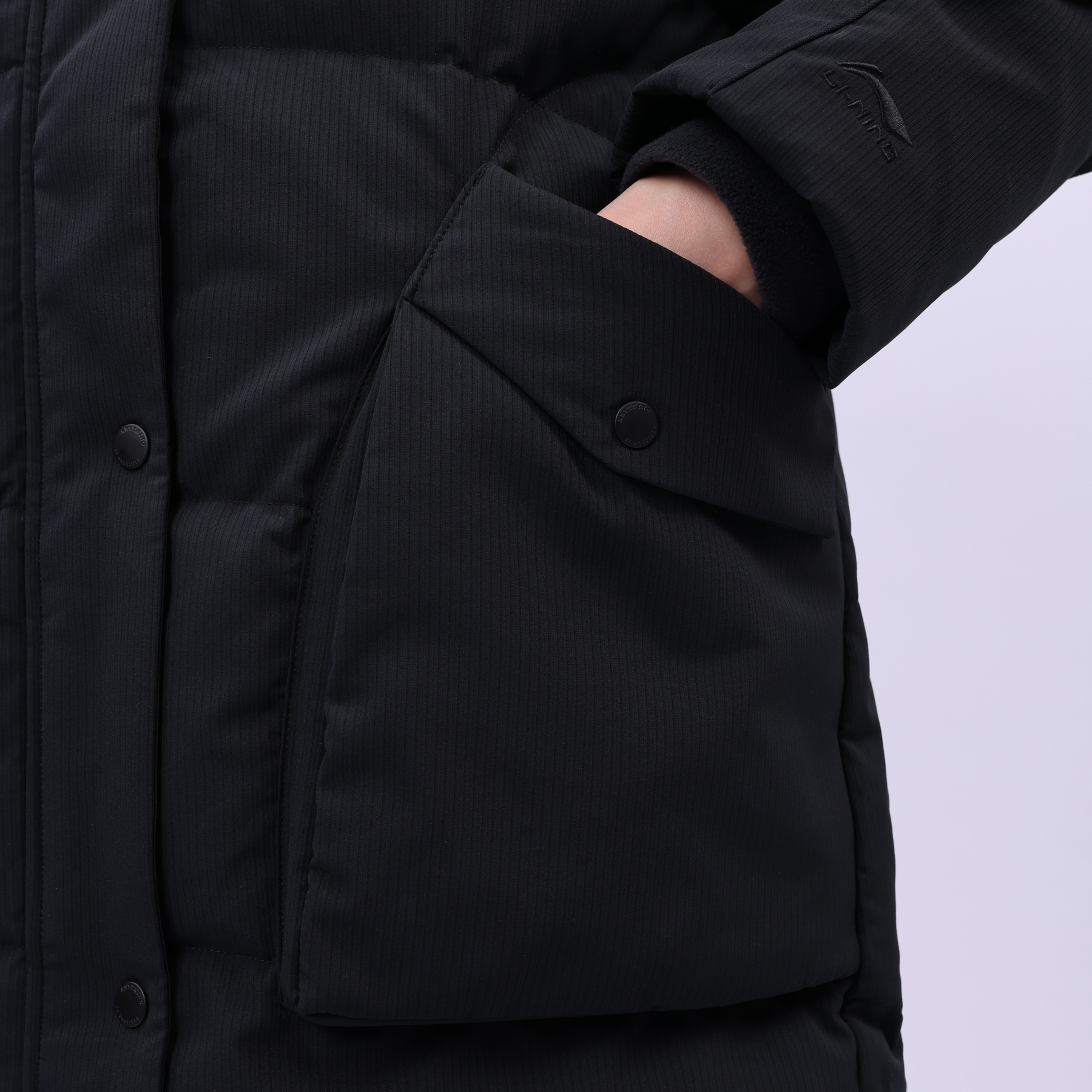 AYMU192-3 Длинный пуховик Urban Sports чёрный