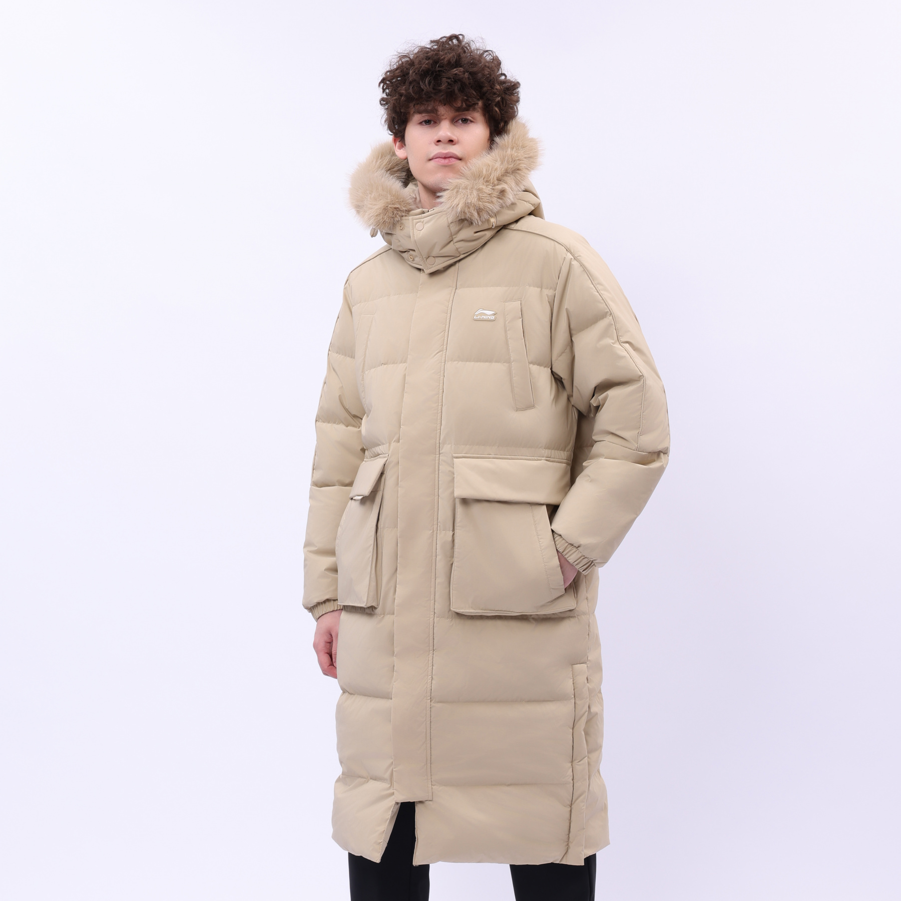 AYMU177-2 Длинный пуховик Urban Sports хаки