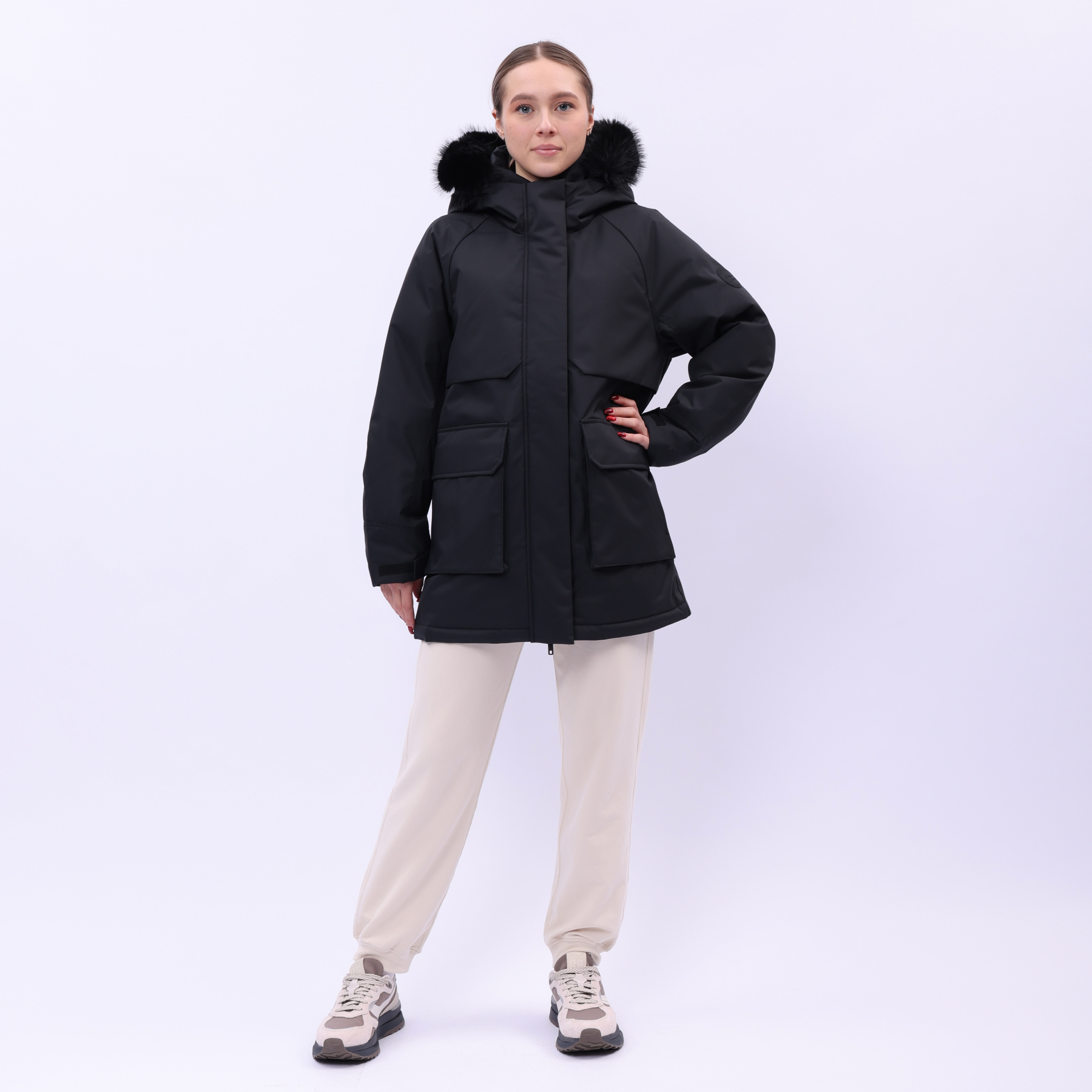 AYMU190-3 Пуховик Urban Sports чёрный