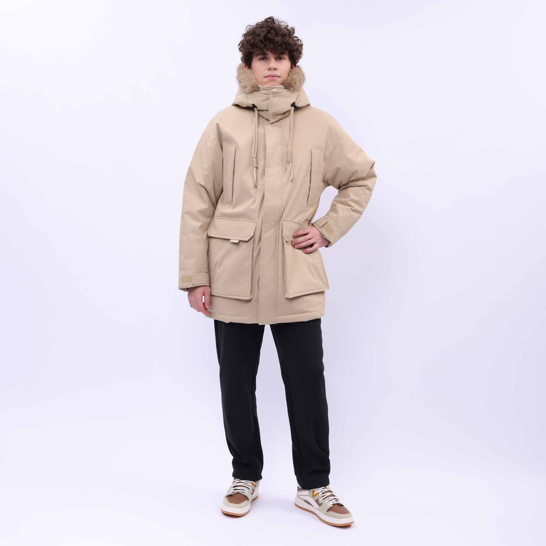AYMU361-2 Пуховик Urban Sports бежевый