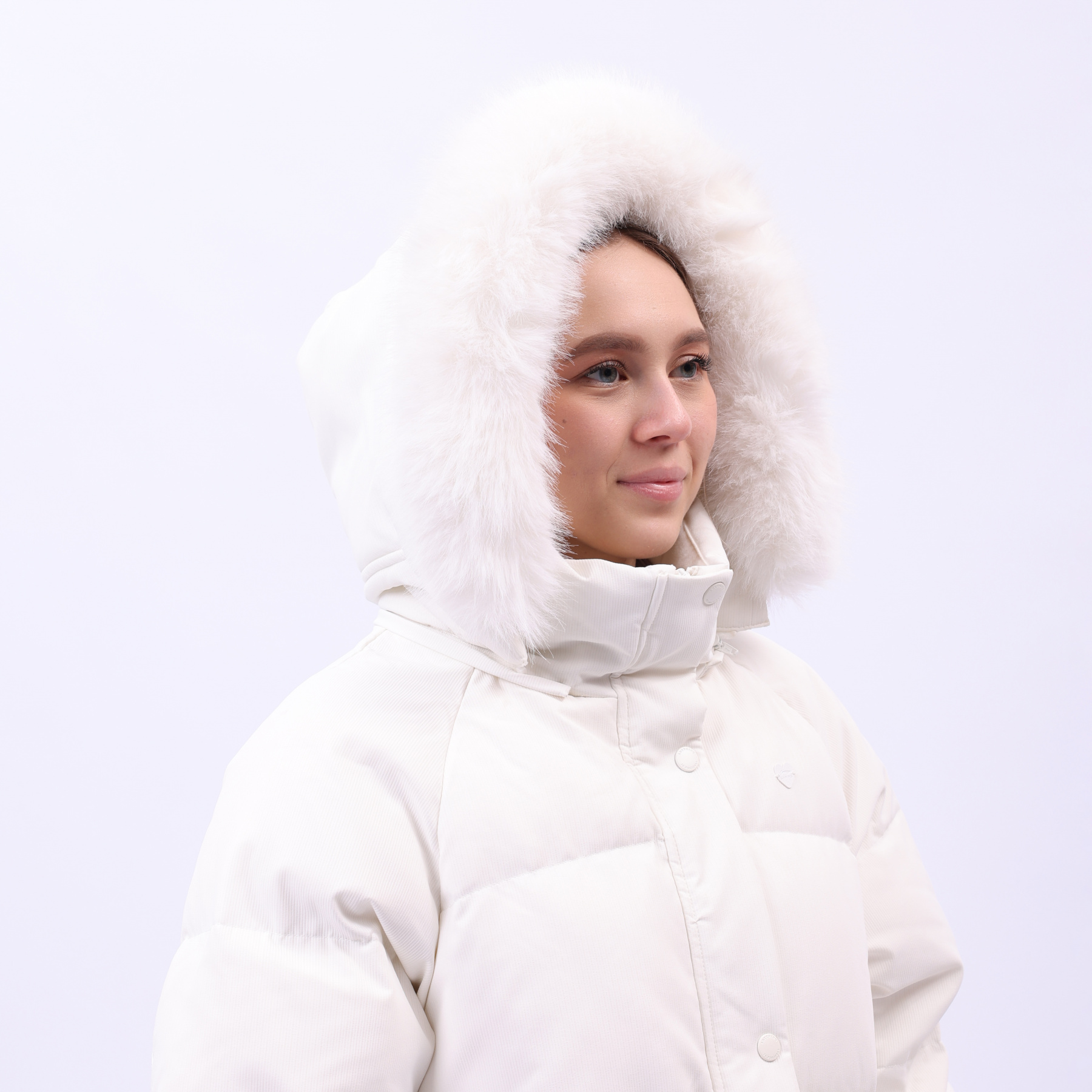 AYMU192-1 Длинный пуховик Urban Sports белый