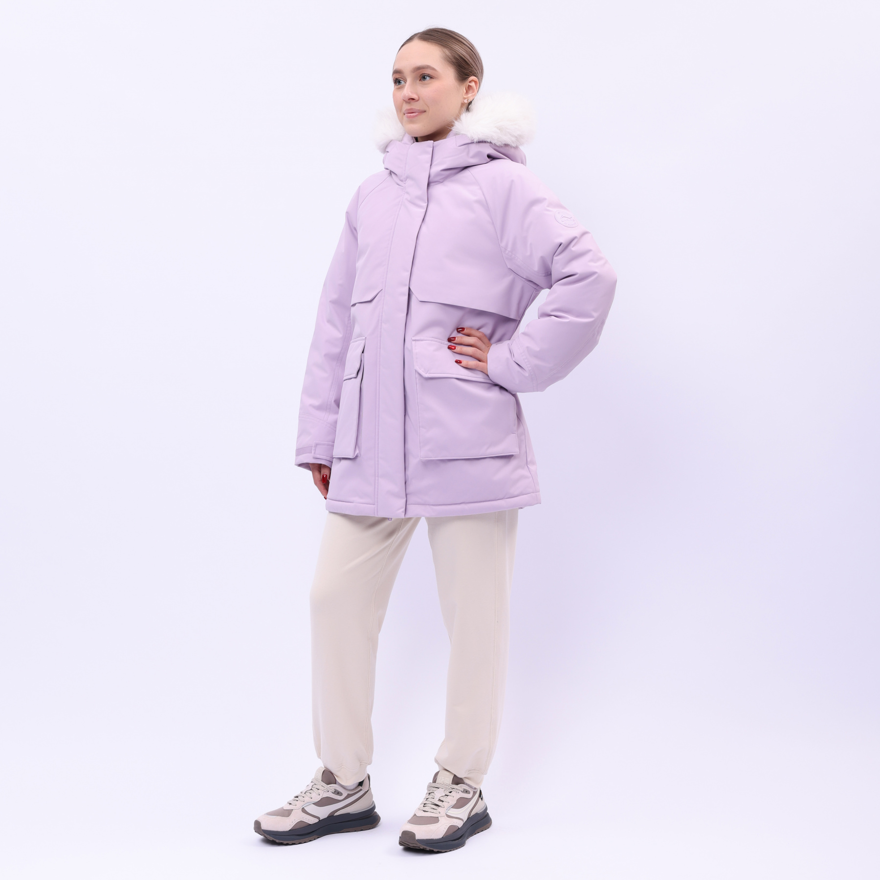 AYMU190-6 Пуховик Urban Sports фиолетовый