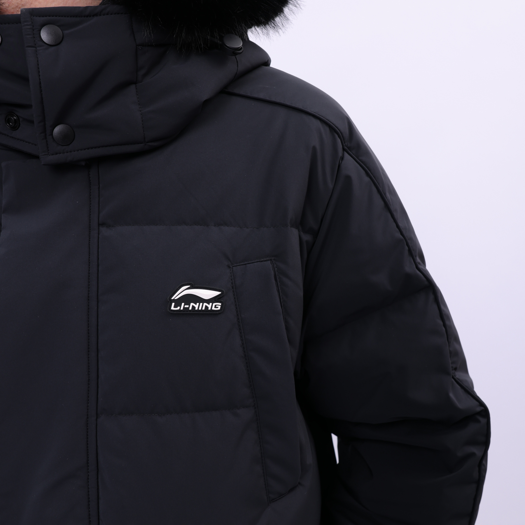 AYMU177-1 Длинный пуховик Urban Sports чёрный