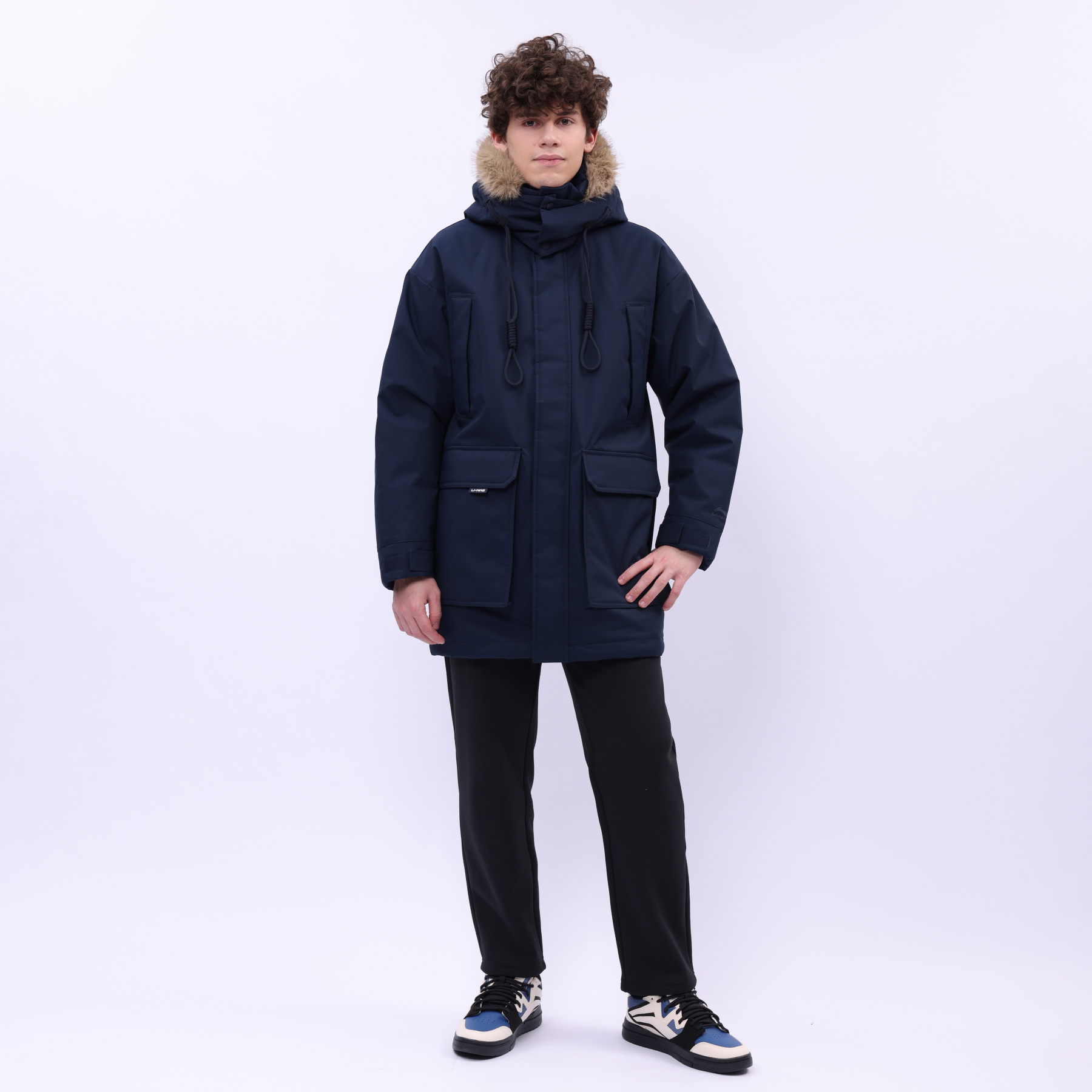 AYMU361-3 Пуховик Urban Sports синий