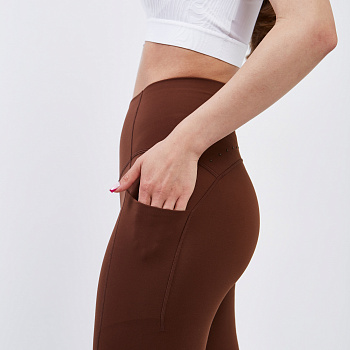 AULU066-4 Брюки спортивные Fitness коричневые