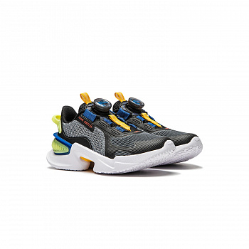 YKAU026-5 LIFESTYLE KIDS SPORTS SHOES Black/Cool Ebony