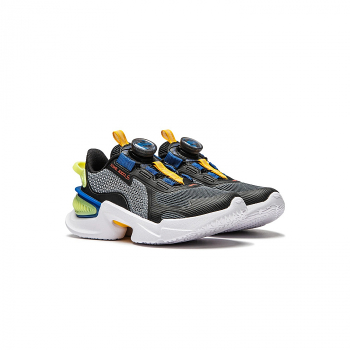 YKAU026-5 LIFESTYLE KIDS SPORTS SHOES Black/Cool Ebony