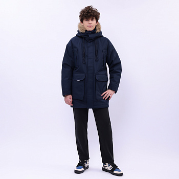 AYMU361-3 Пуховик Urban Sports синий